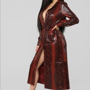 Fashion Nova Snake Dress - Brown – XS